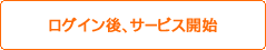 ログイン後、サービス開始